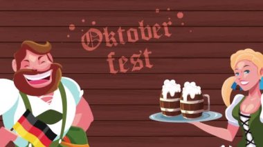 Ekim Festivali, seksi Alman bir kızın servis yaptığı ve sarhoş bir adamın oynadığı animasyon.