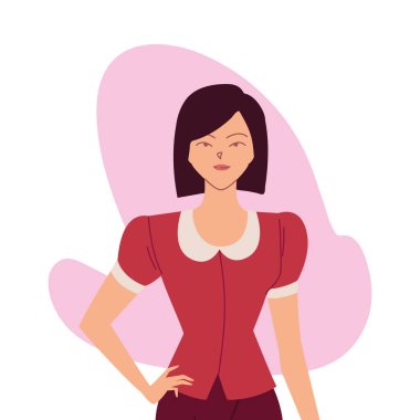 İş kadını karikatür vektör tasarımı