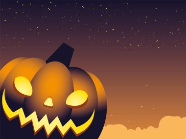 Cadılar bayramı balkabağı vektör tasarımı