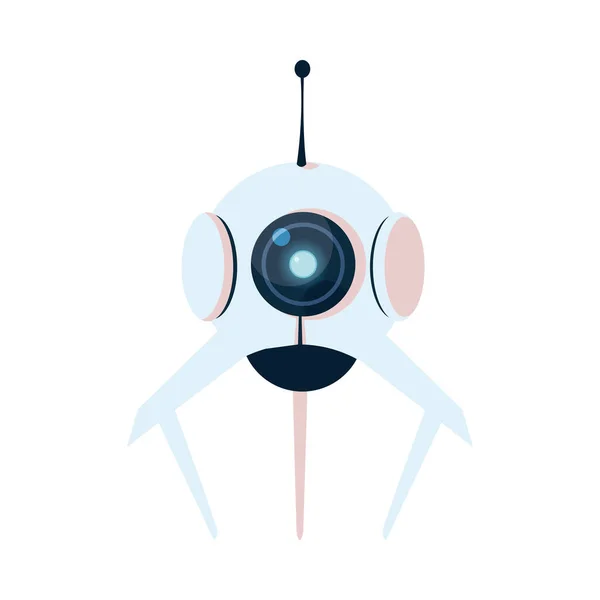 Blanco robot ojo vector diseño — Vector de stock