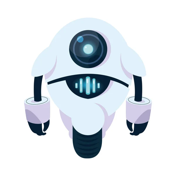 Diseño de vectores de dibujos animados robot blanco — Vector de stock