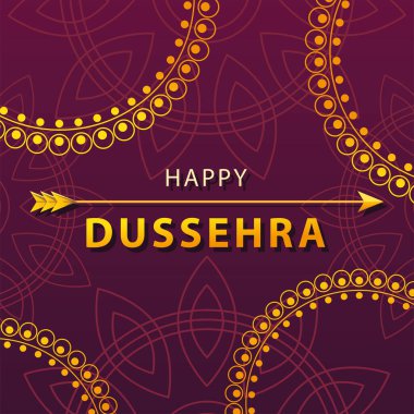 Mutlu Dussehra etiketli altın harfler