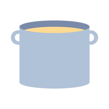 Büyük gümüş tencere ve çorba.