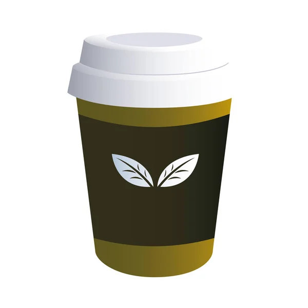 Taza de café superior con diseños corporativos — Vector de stock
