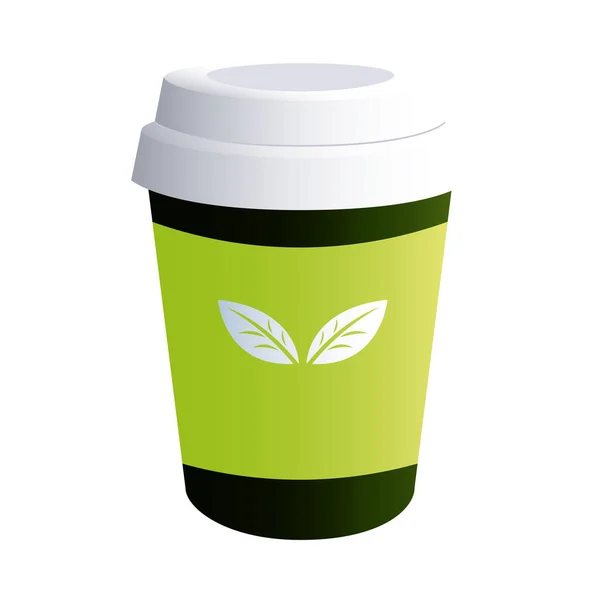 Kaffekopp med företagsdesign — Stock vektor
