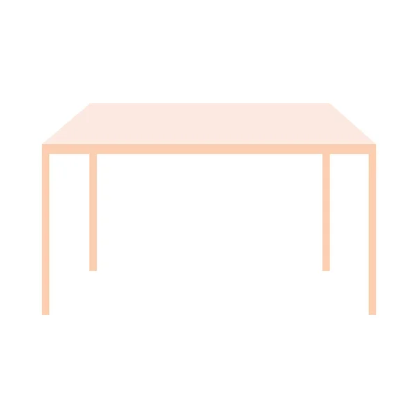Rechteckiger Holztisch auf weißem Hintergrund — Stockvektor