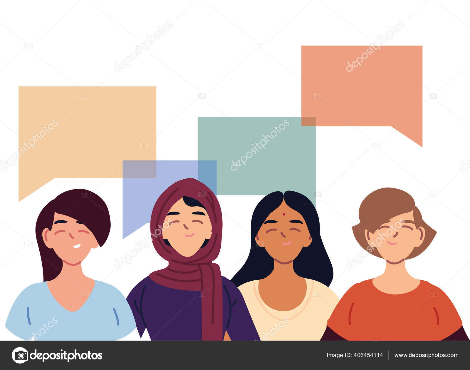 Latin muslim indian and european women cartoons with bubbles vector design Stock Vector Image by ©djv #406454114 Latin muslim indian and european women cartoons with bubbles vector design Stock Vector Image by ©djv #406454114
