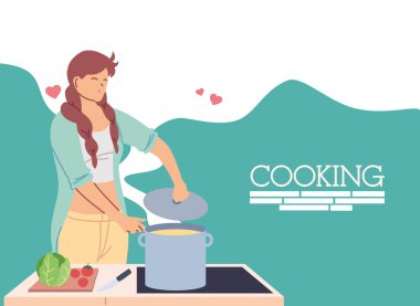 Genç kadın sabun hazırlıyor.