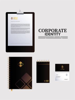 dizüstü bilgisayar ve kartvizit elemanları kimlik şirketi