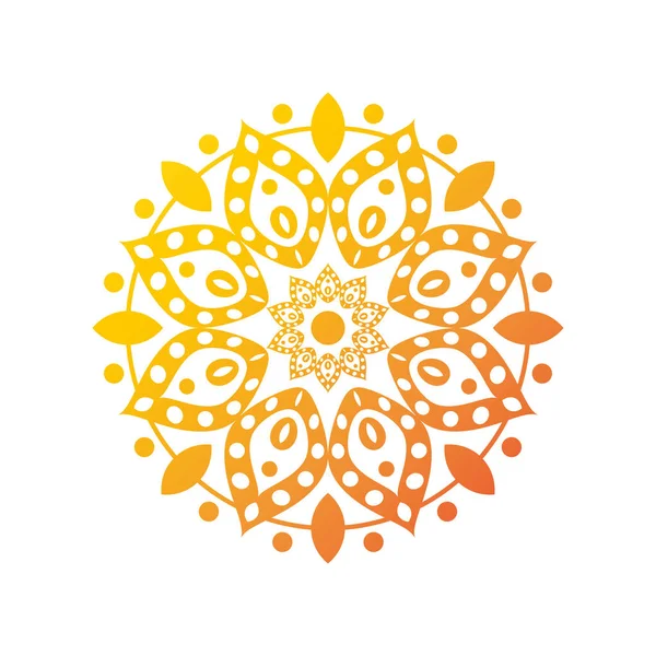 Gradiënt mandala voor henna, tatoeage of decoratie oosterse — Stockvector