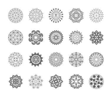 Mandalas ya da oryantal dekorasyon seti