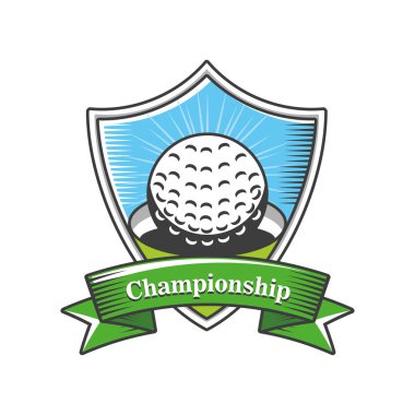 Kalkanlı ve golf toplu şampiyonluk etiketi