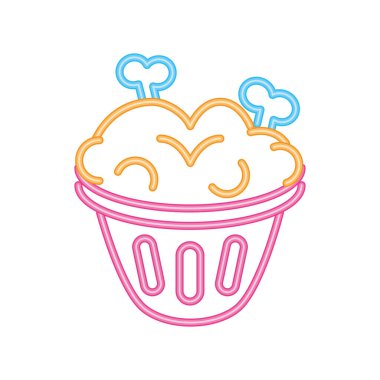 Cadılar bayramı için neon ışığında sihirli iksir ile kap