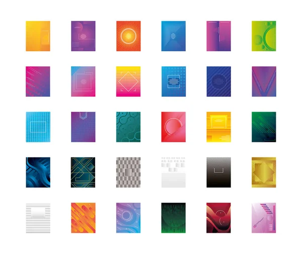Набір барвистих абстрактних фонів — стоковий вектор