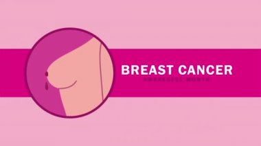 Göğüs kanseri kampanyası, çıplak kadın profilli animasyon.