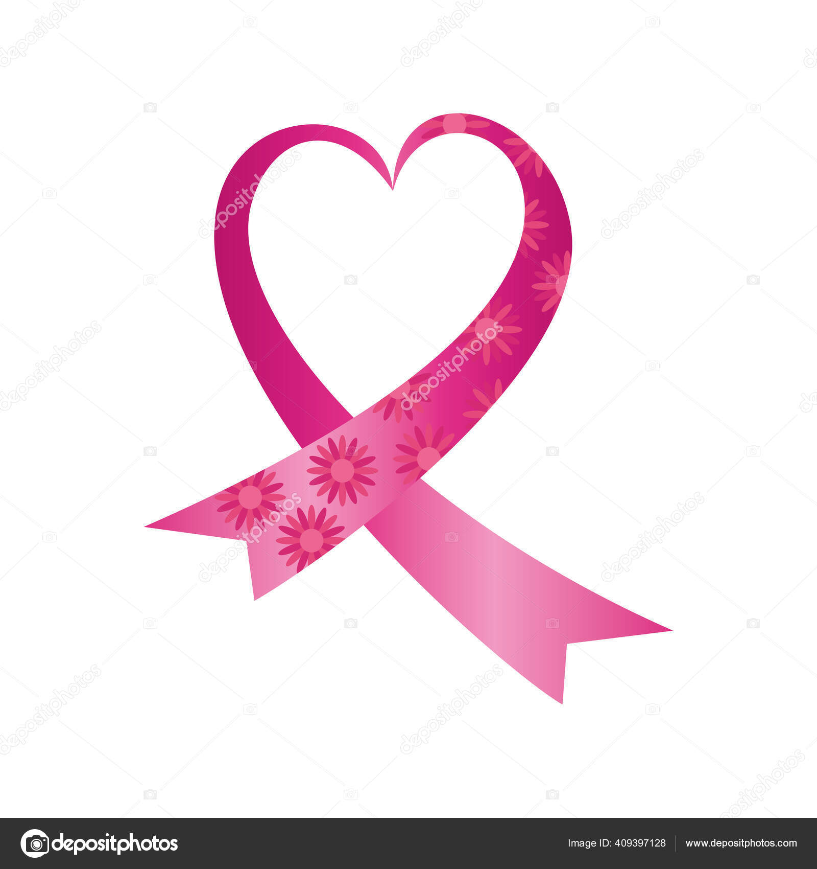 images Breast Cancer Ribbon Heart depositphotos