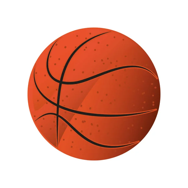 白地のバスケットボールボール — ストックベクタ