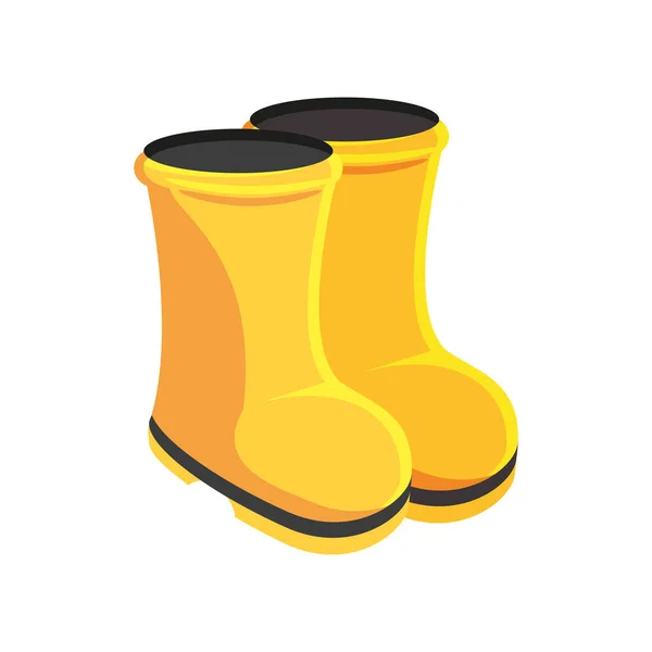 Garden boots detailed style icon vector design — Stock Vector