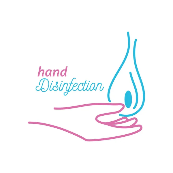 Hand disinfection detailed style icon vector design — Stock Vector