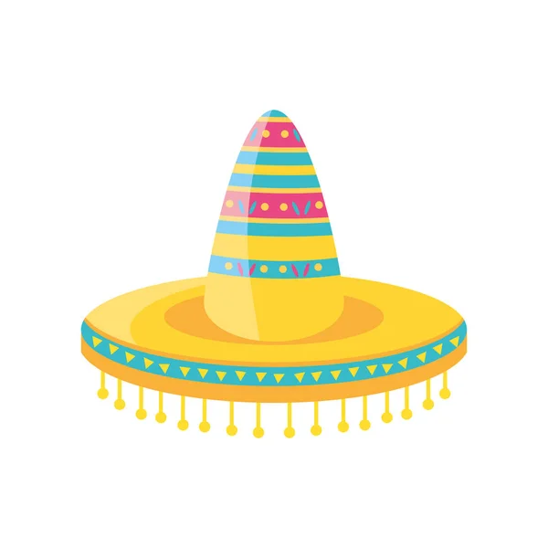 Мексиканський капелюх детальний стиль значок Векторний дизайн — стоковий вектор