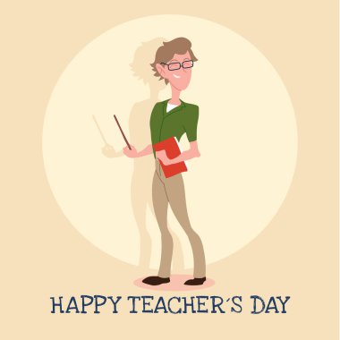 Erkeklerle mutlu öğretmenler günü kartı