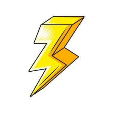 pop sanat gök gürültüsü ayrıntılı biçim ikonu vektör tasarımı