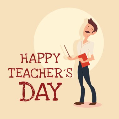 Erkeklerle mutlu öğretmenler günü kartı