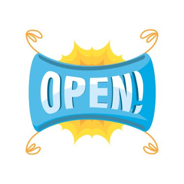 Mavi kurdele ile aç Ayrıntılı biçim ikonu vektör tasarımı