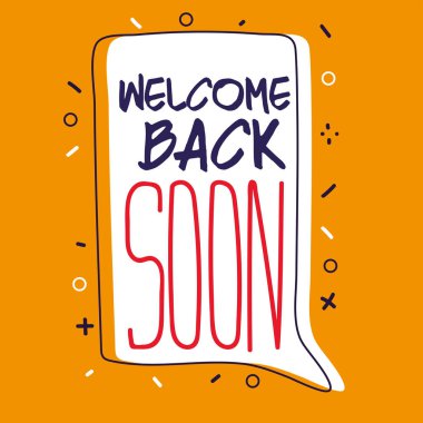 welcome back after pandemic, we are working again clipart
