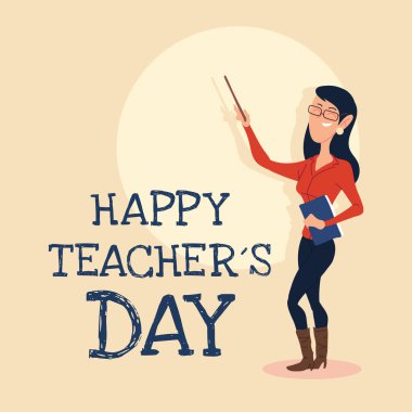 Kadınlarla mutlu öğretmenler günü kartı