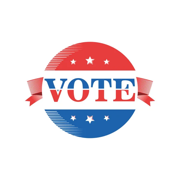 Botón de voto EE.UU. icono de estilo detallado diseño vectorial — Archivo Imágenes Vectoriales