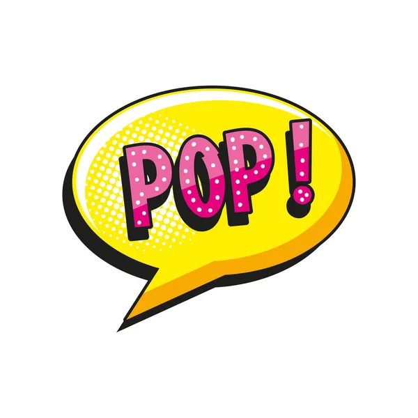 Pop art pop bubble detailed style icon vector design — Stock Vector