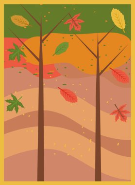 sonbahar vektör tasarımı