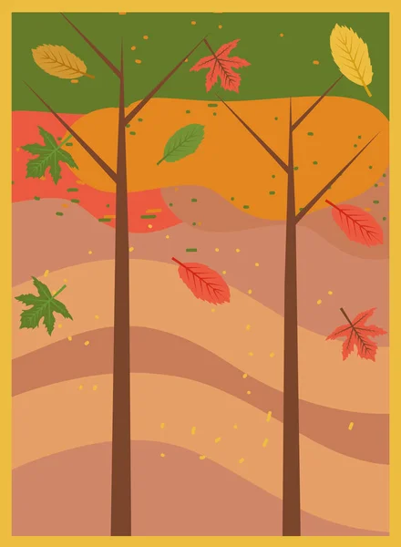 Herfst bladeren vector ontwerp — Stockvector