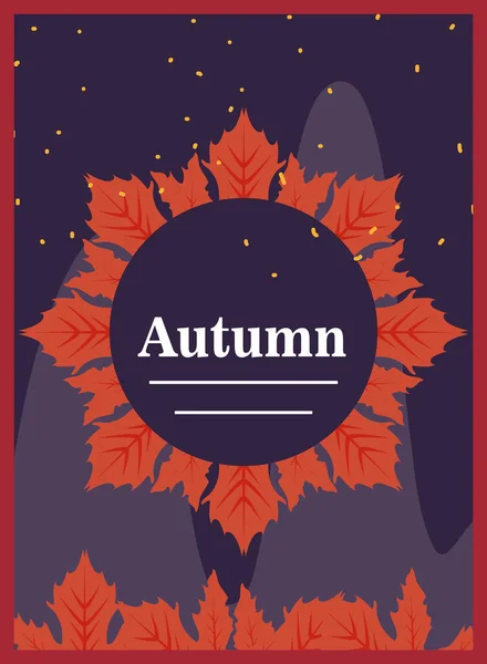 Autumn leaves vector design — Stock Vector