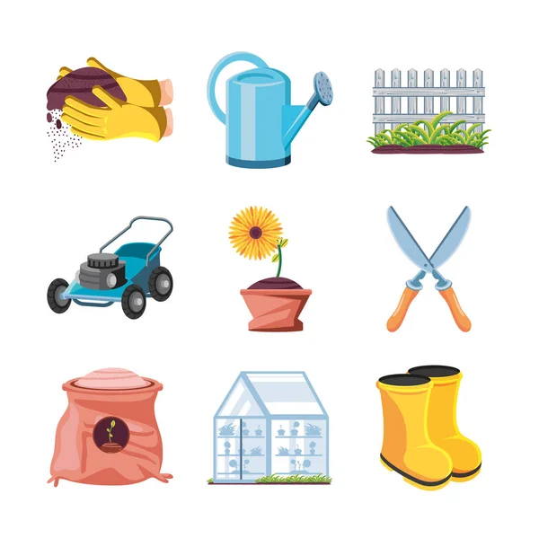 bahçe ayrıntılı biçim simgesi vektör dizaynı