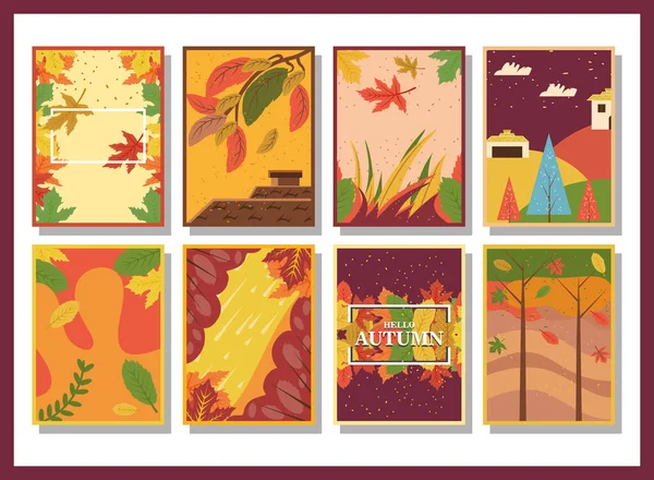 Geïsoleerde herfst bladeren vector ontwerp — Stockvector