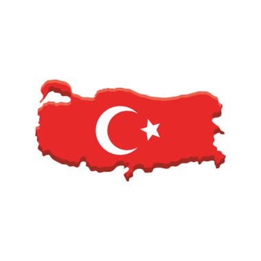 Türk haritası biçim ikonu vektör tasarımı