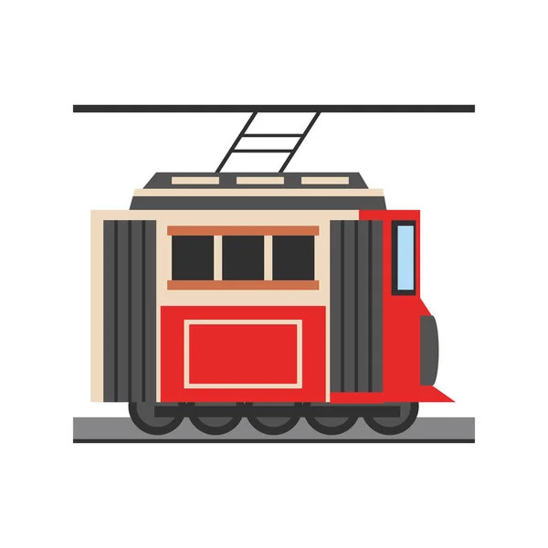 Turquía taksim tunel cable coche estilo detallado icono vector de diseño — Vector de stock