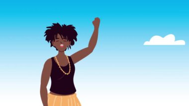 Siyah hayatlar, protestolara katılan Afrikalı kadınların animasyonuna önem veriyor