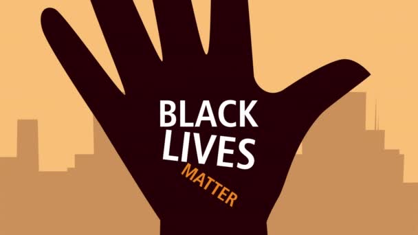 Fekete életek anyag betűk afro kézzel — Stock videók