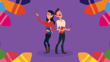 öğretmenler öğretmenlik yaparken rengarenk karakterler kullanırlar.