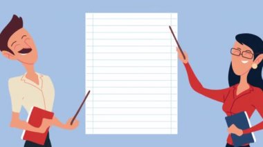 öğretmenler kağıt sayfa karakterli öğretmenler