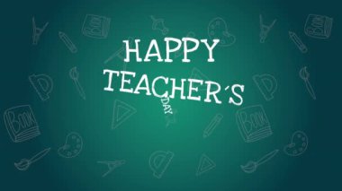 Mutlu öğretmenler günü karatahta harfleri