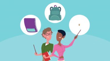 Irklar arası öğretmenler, malzeme karakterleriyle ders veriyor.