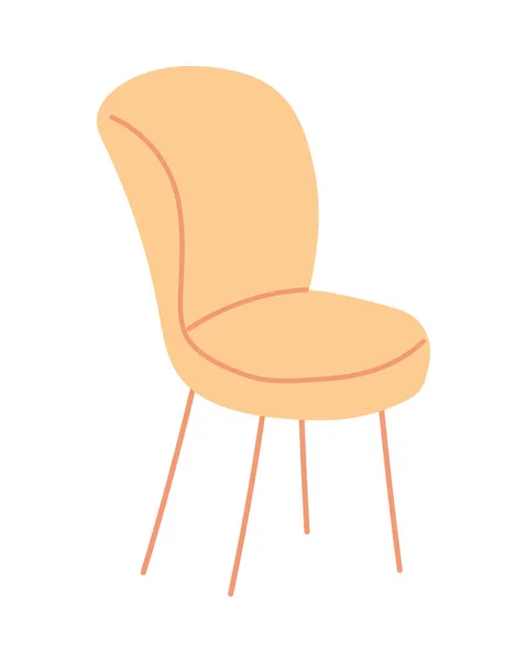 흰색 배경에 있는 현대식 식당 의자 — 스톡 벡터