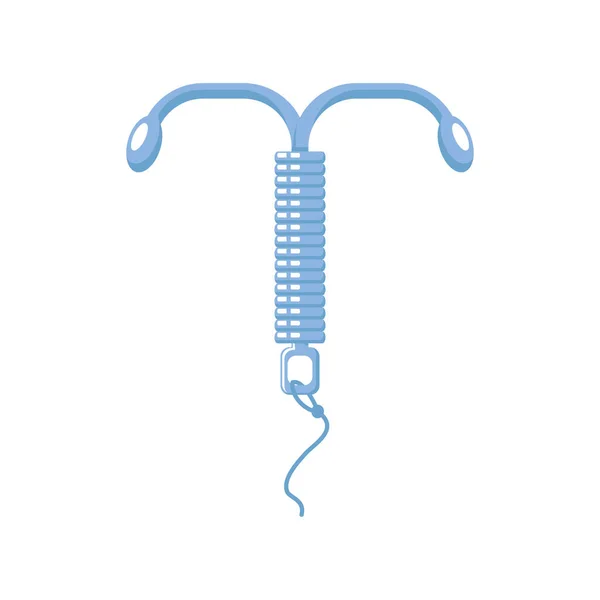 Sexual health, contraception female iud isolated detailed icon — Stock Vector