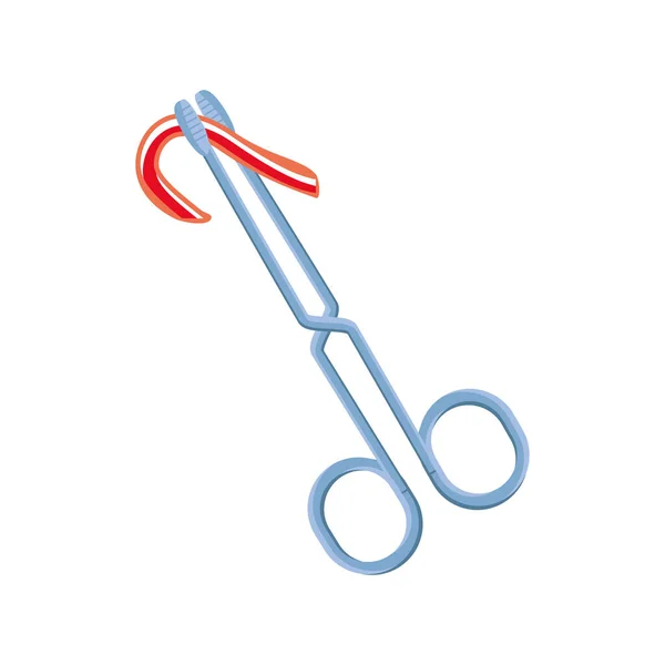 Lékařské sterilizační nůžky proces — Stockový vektor