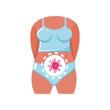 Kadın vücudunda koronavirüs covid 19 hastalığı