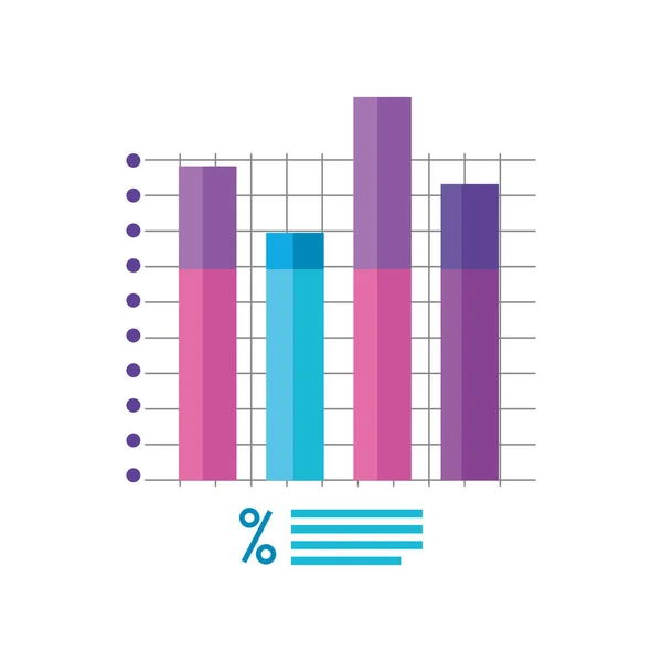 Datenanalyse Planung Geschäftsbericht Statistiken detailliert — Stockvektor